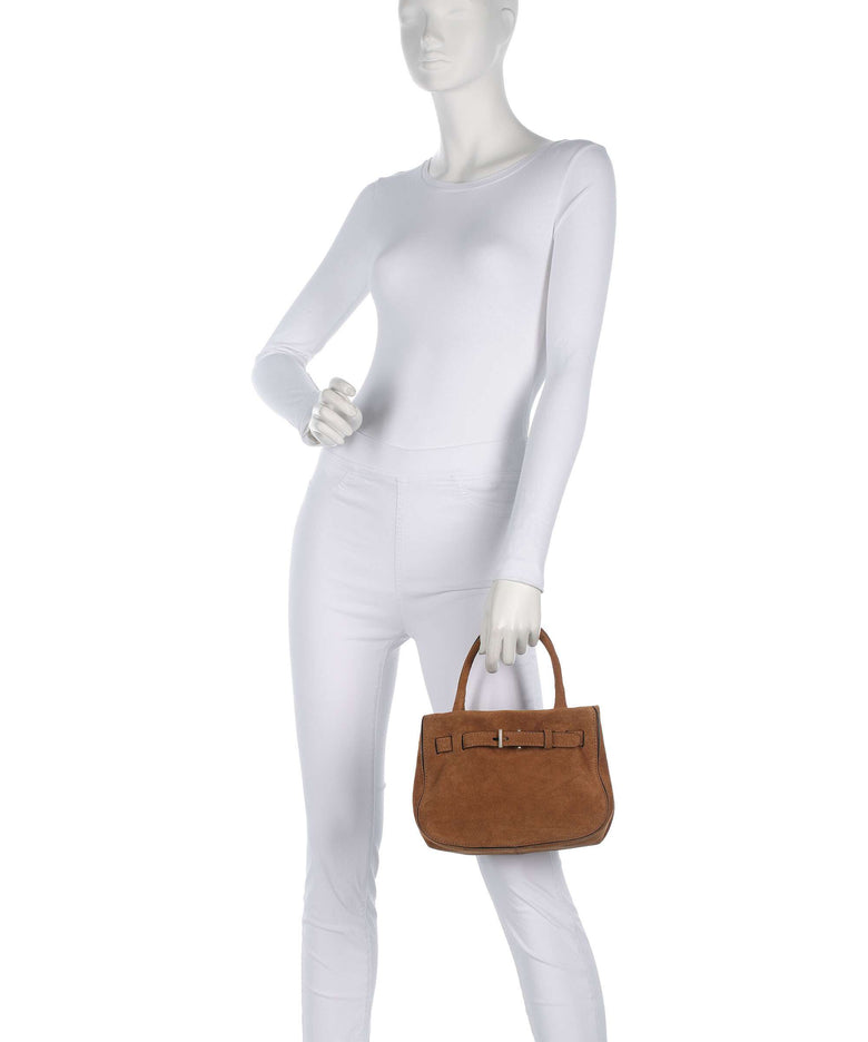 Abro Suede Jill Handbag cuoio