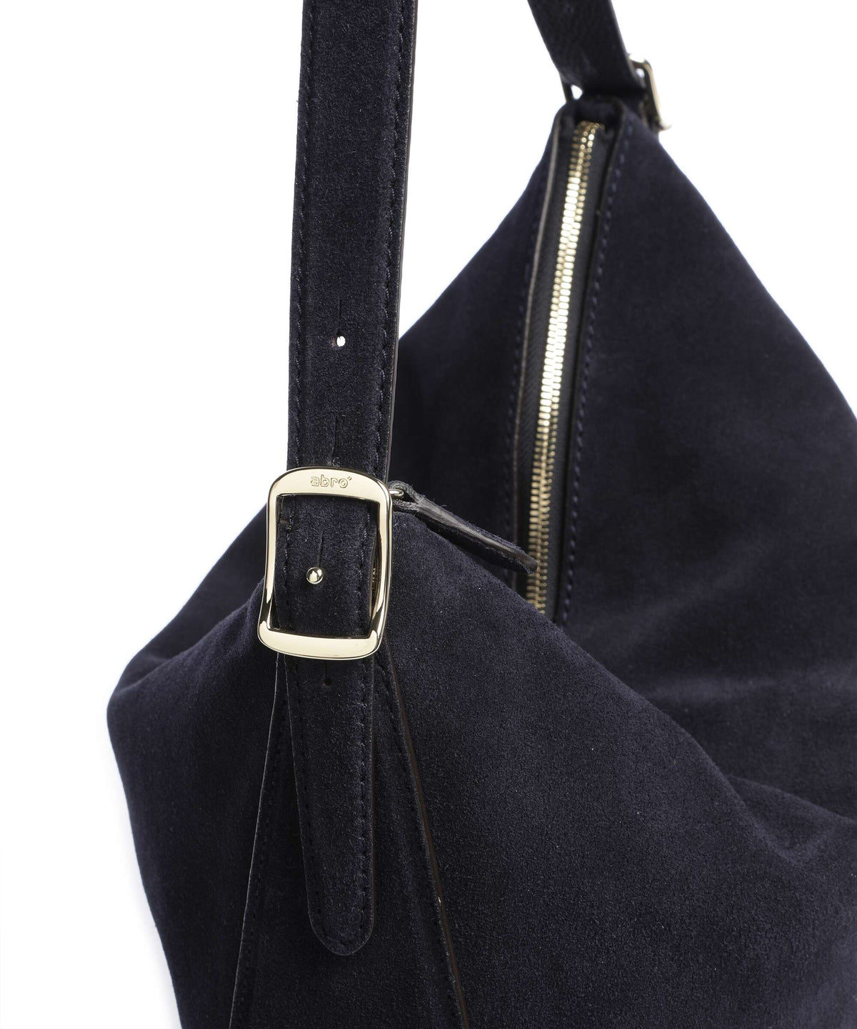 Abro Suede Carina Hobo bag navy