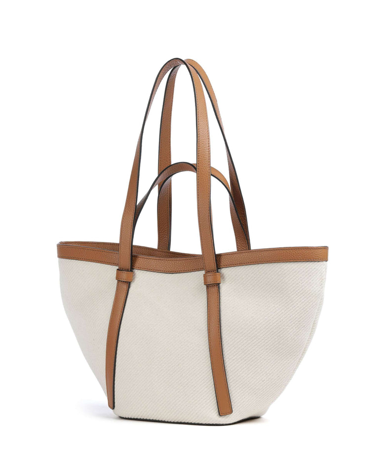 Abro Super Drill Cosmo Medium Tote bag ivory/cuoio