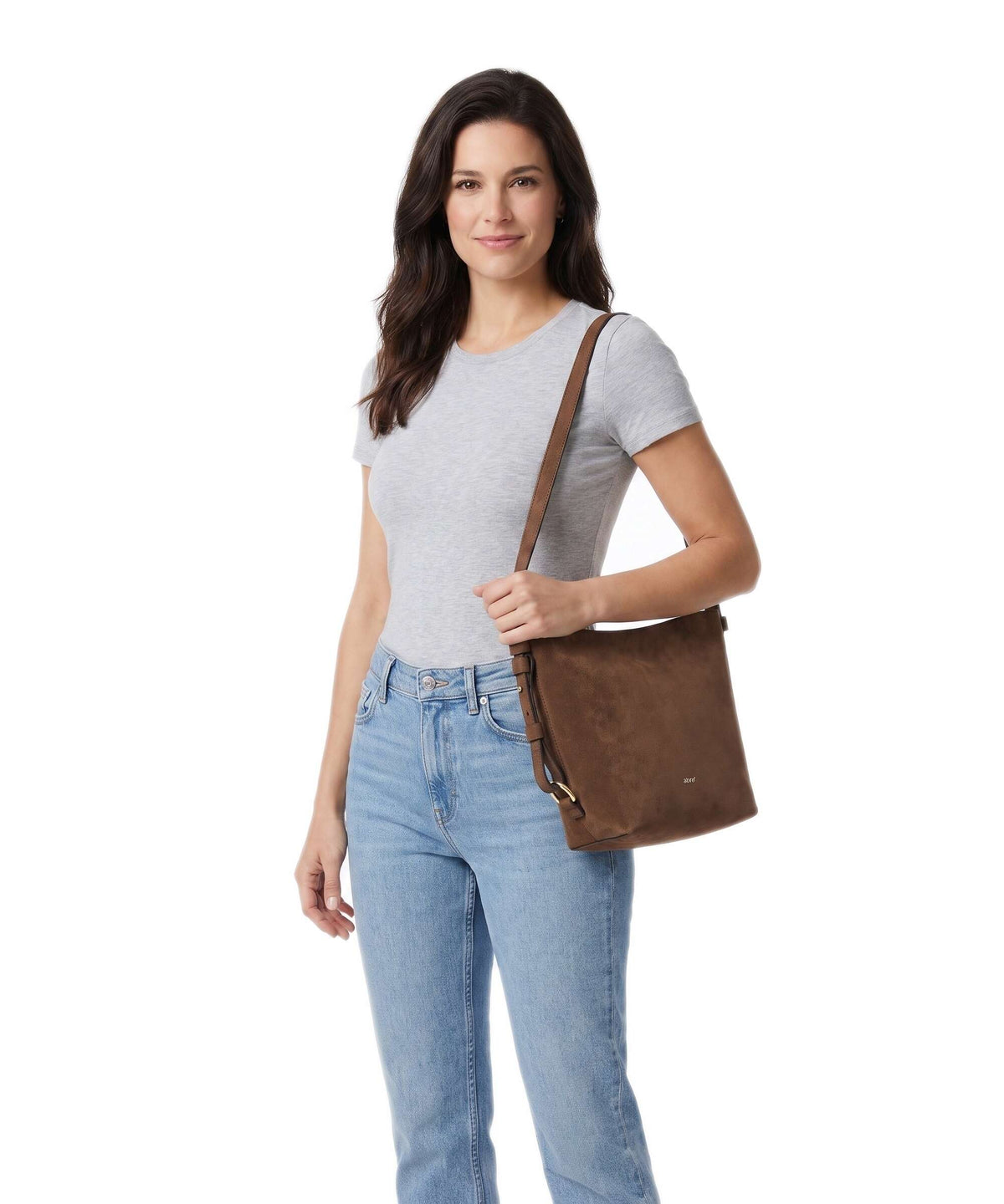 Abro Suede Cosmo Crossbody bag wood