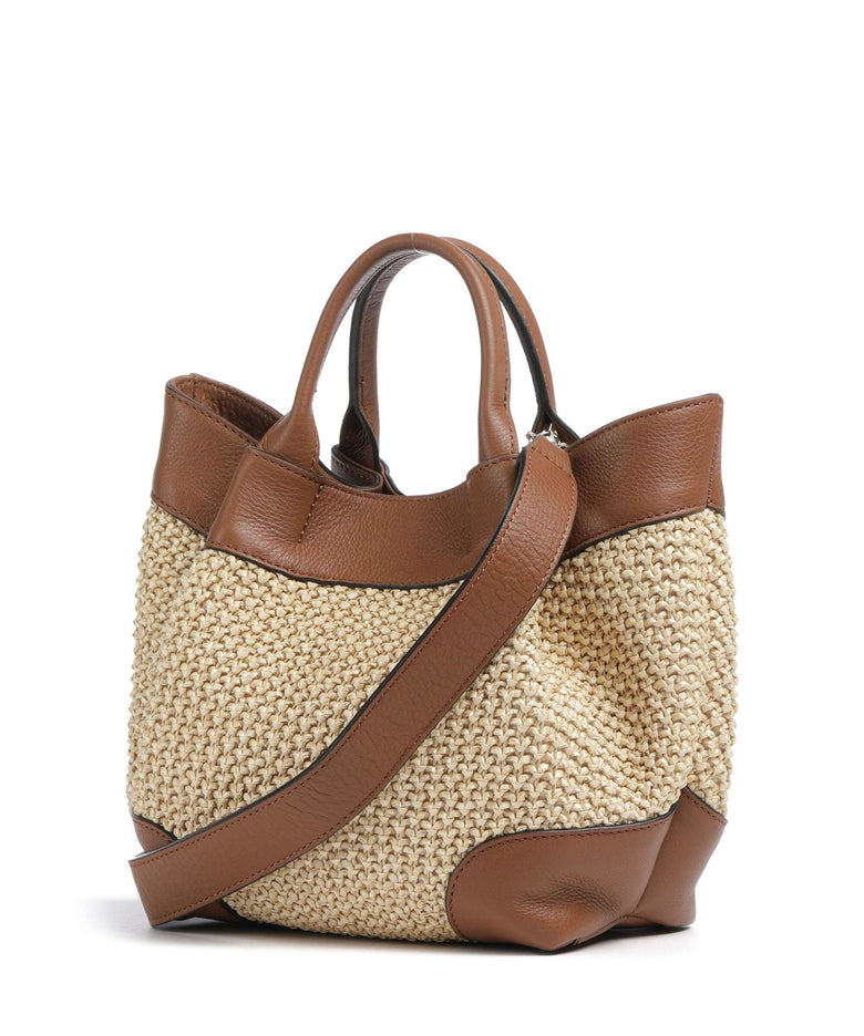 Abro Maglia Raffia Essential Small Crossbody bag natural/nut