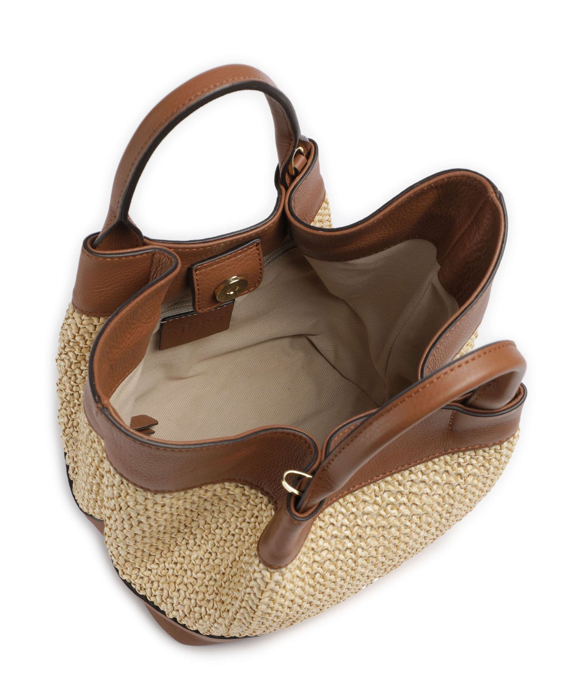 Abro Maglia Raffia Essential Small Handbag natural/nut