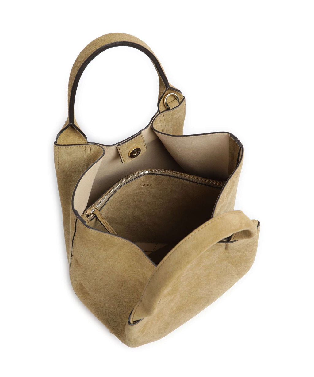 Abro Suede Essential Medium Handbag mud