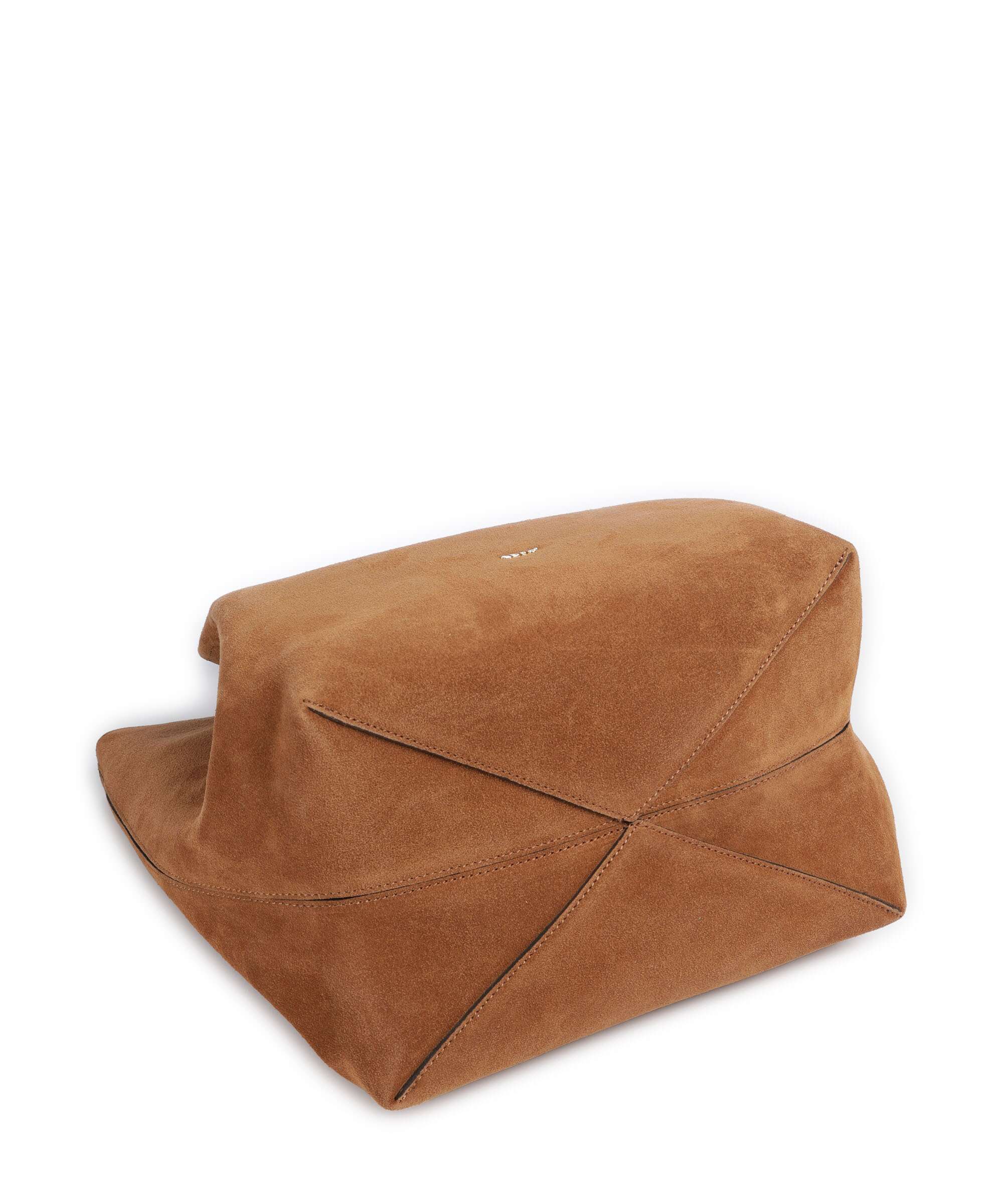 Abro Suede Essential Medium Handbag brushed leather cuoio - 032405