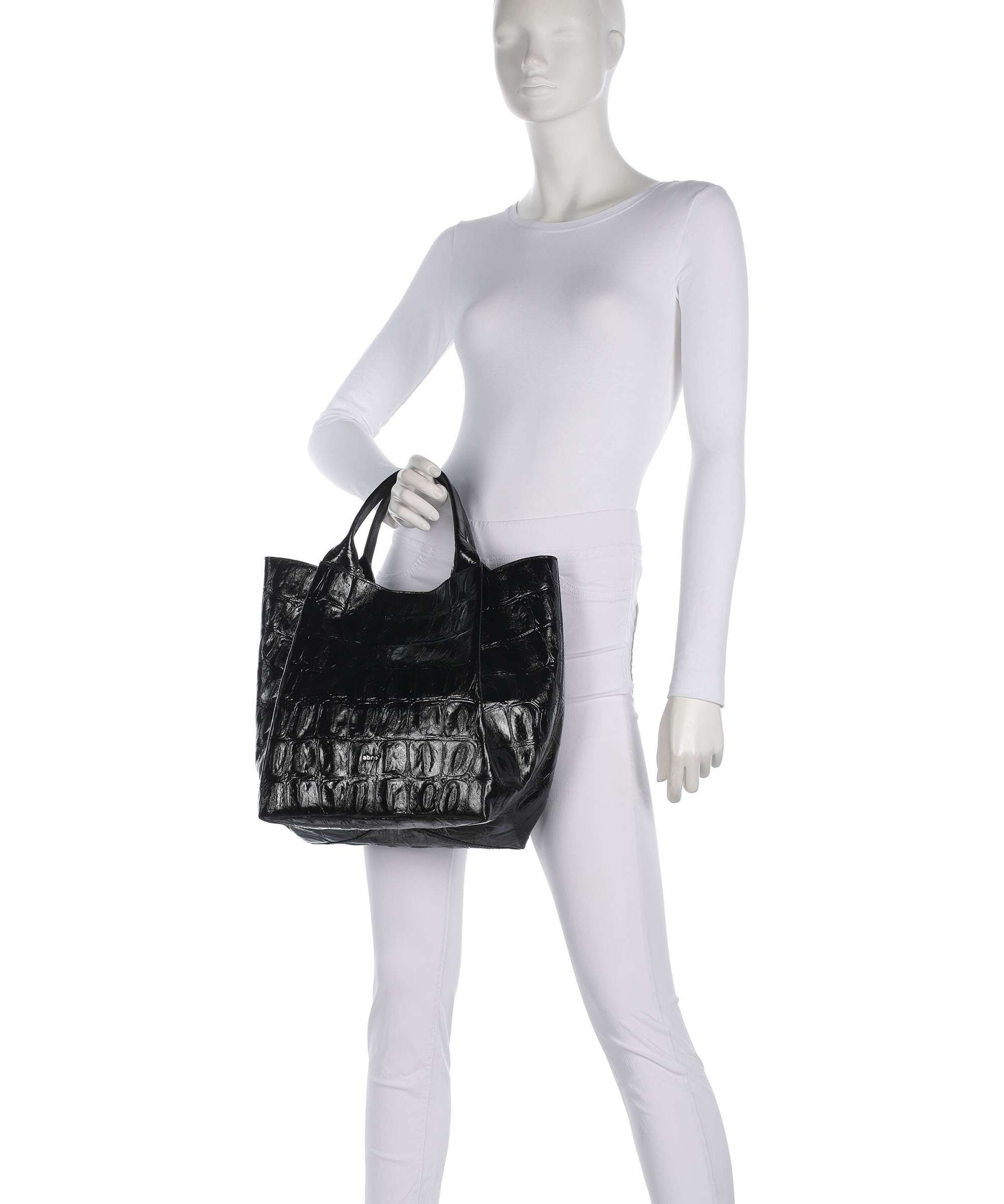 Abro Maxi Cocco Essential Medium Handbag leather black/nickel