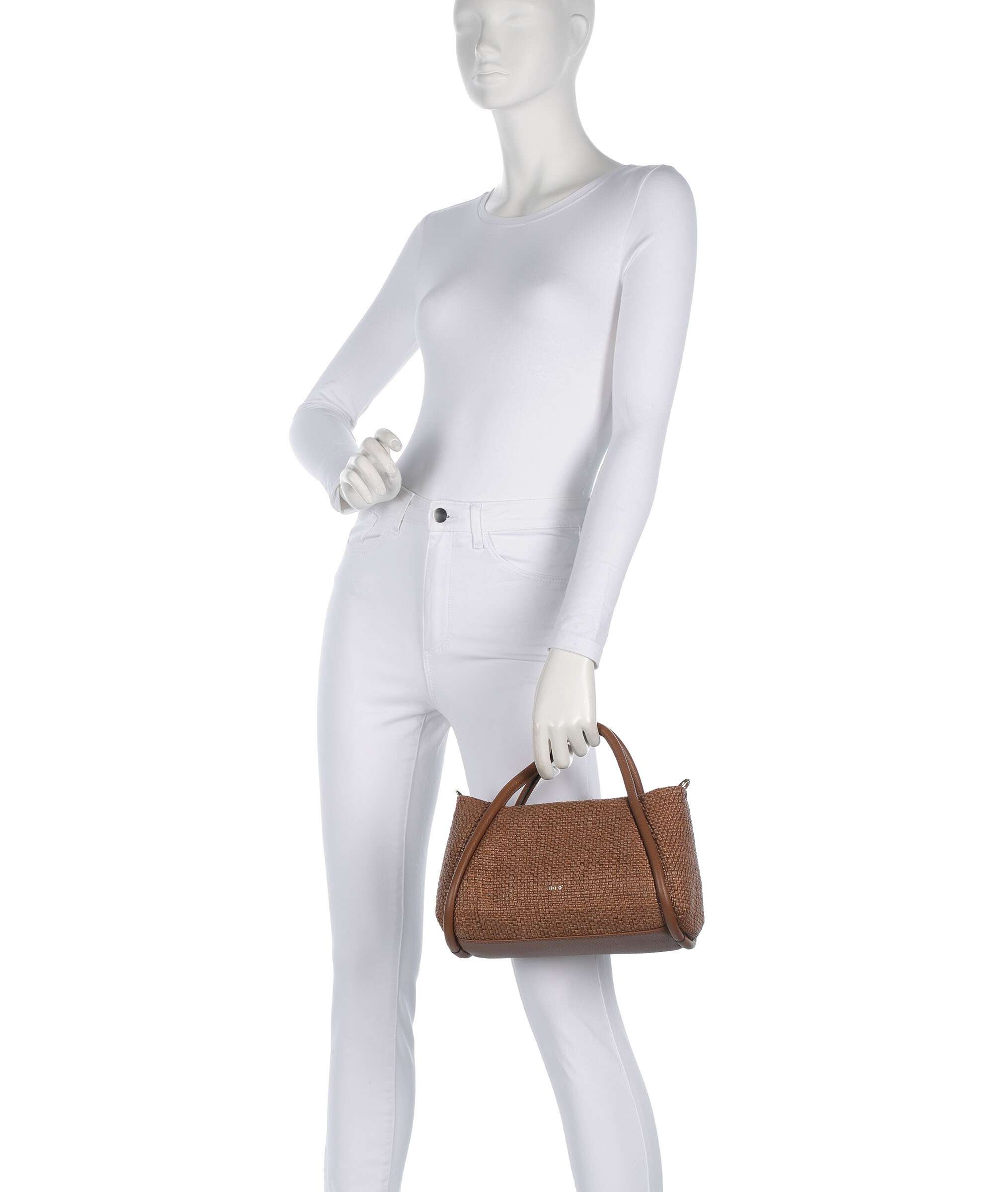 Abro Raffia Intreccio Willow Handbag caramel/cognac