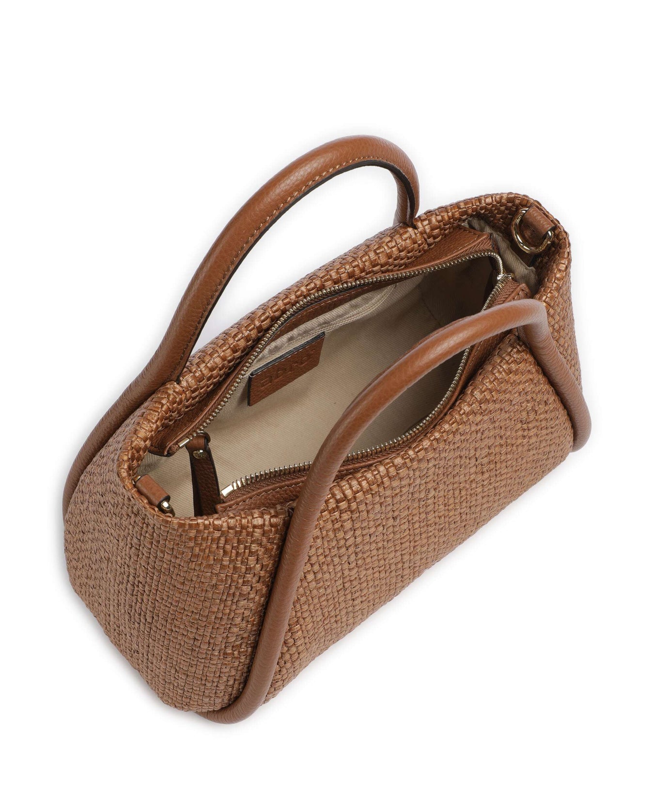 Abro Raffia Intreccio Willow Handbag caramel/cognac