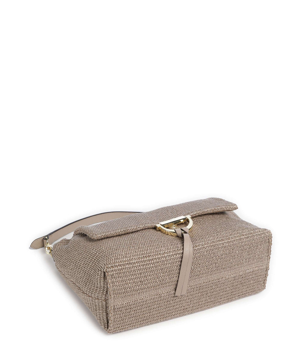 Abro Raffia Classica Temi Large Shoulder bag siena