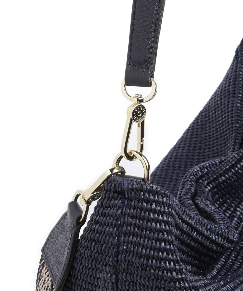 Abro Raffia Kaia Hobo bag navy