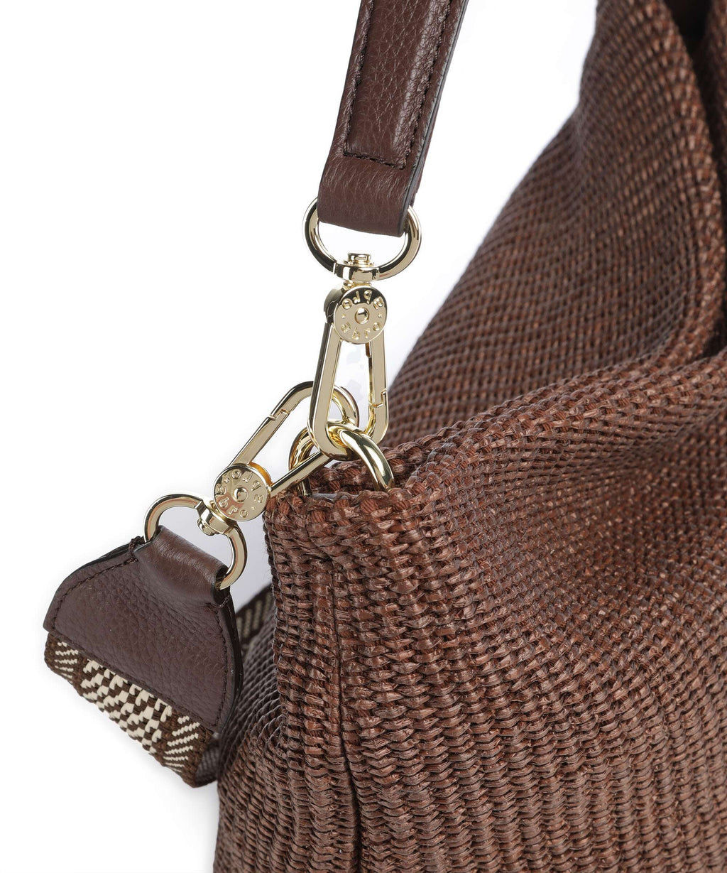 Abro Raffia Kaia Hobo bag wood