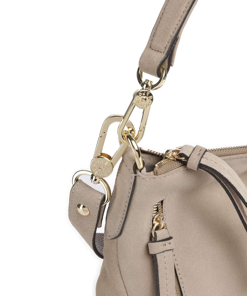 Abro Suede Juna Small Hobo bag siena