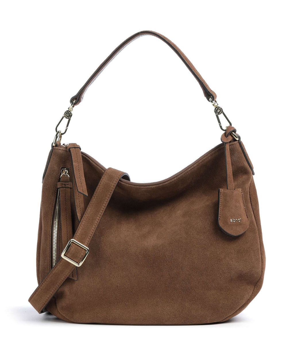 Abro Suede Juna Small Hobo bag wood