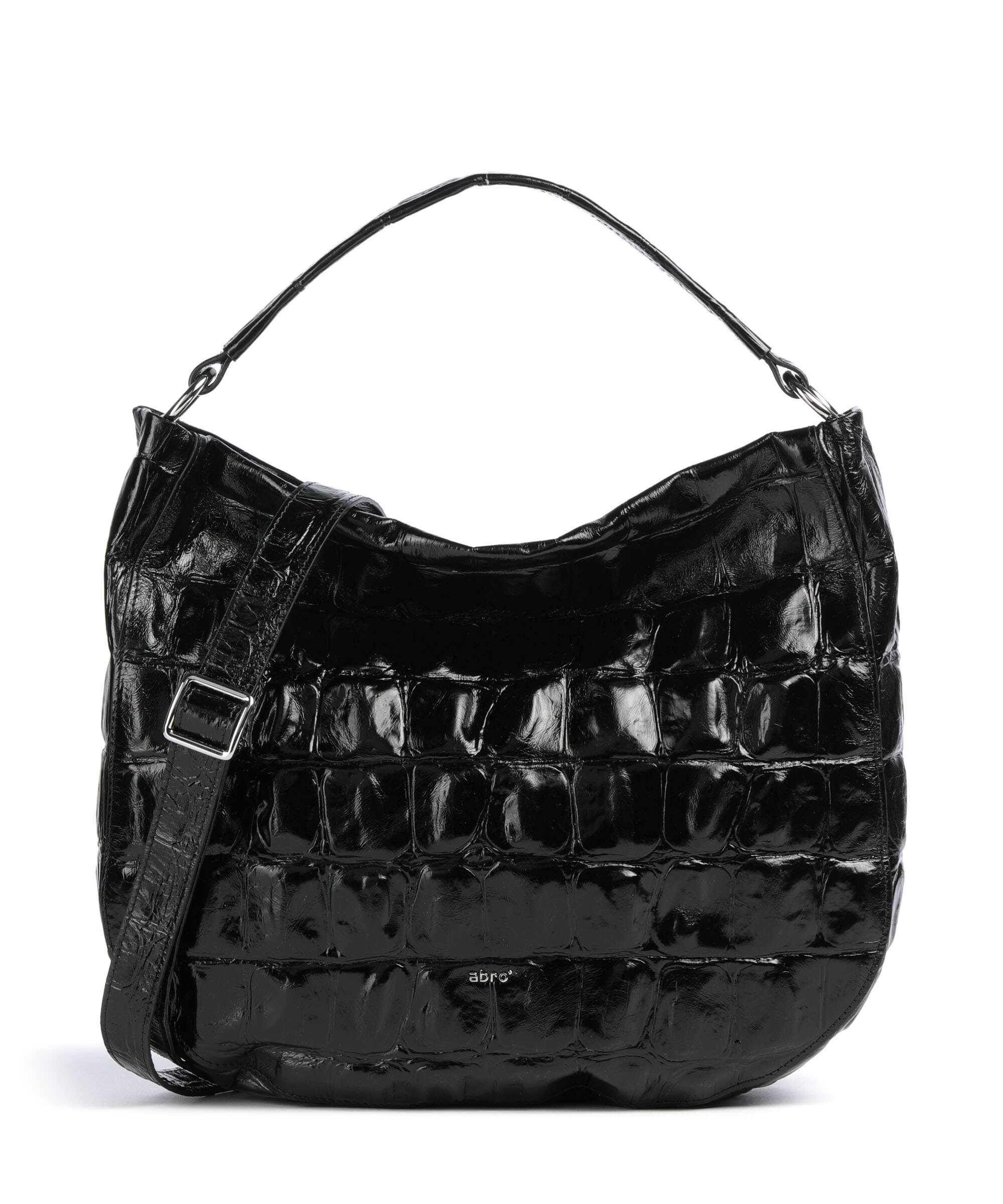 Abro Maxi Cocco Mia Hobo bag black/nickel