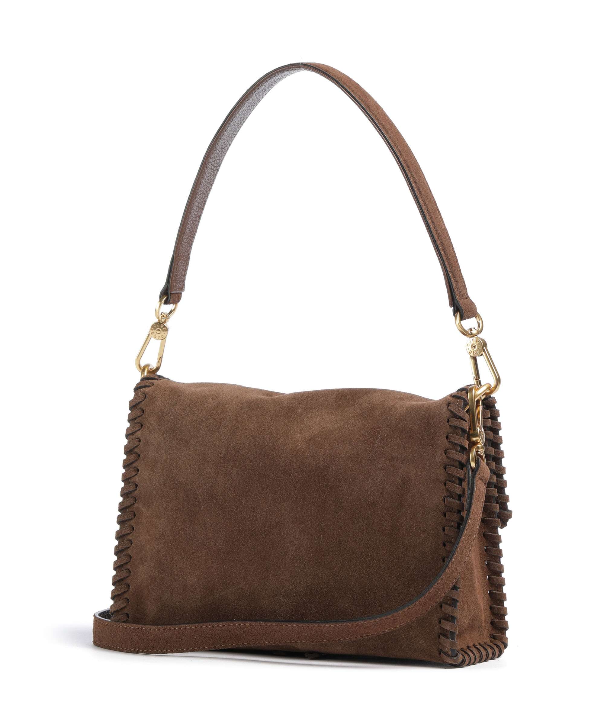 Abro Suede Temi Stitch Shoulder bag wood