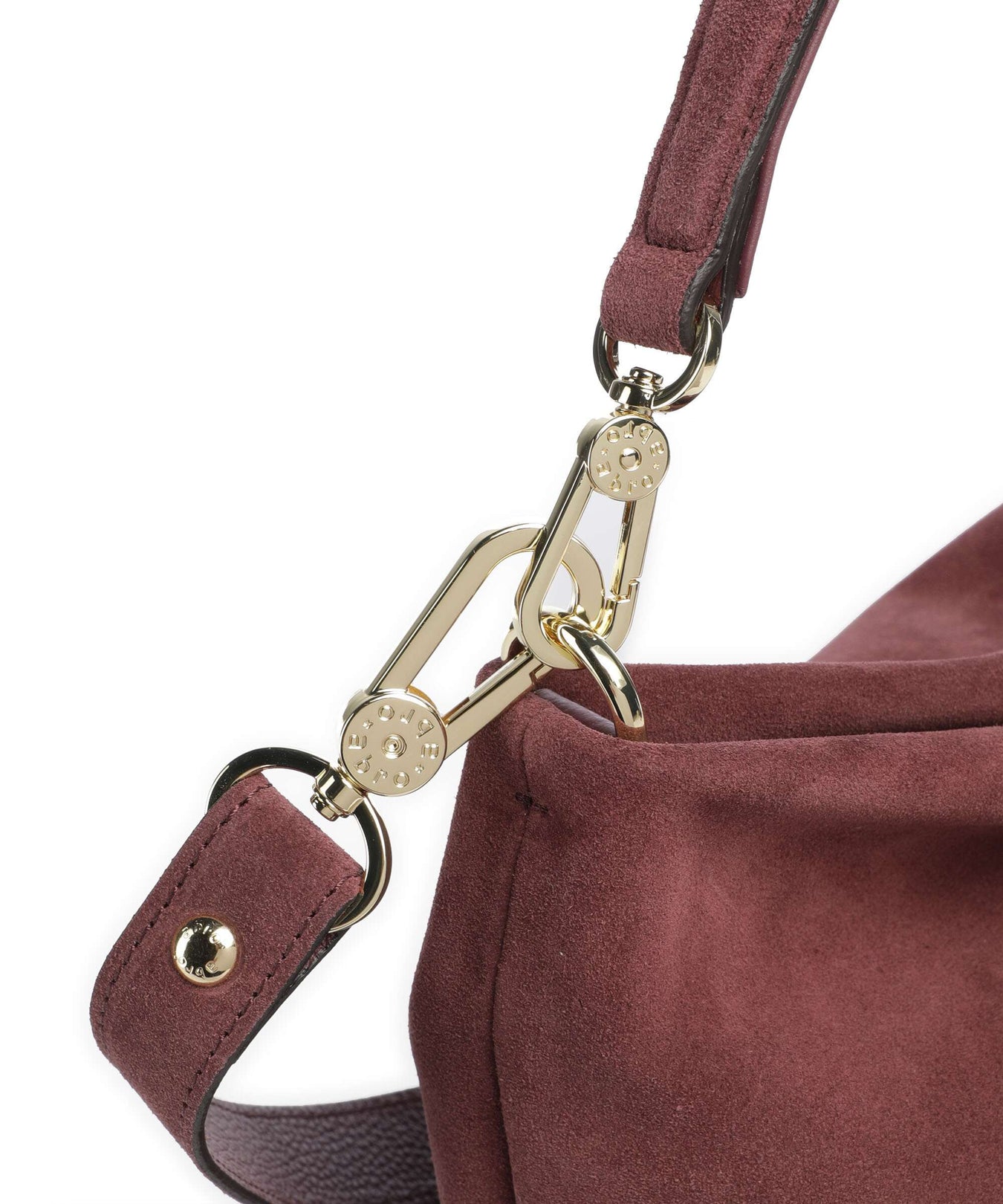 Abro Suede Kaia Hobo bag bordeaux