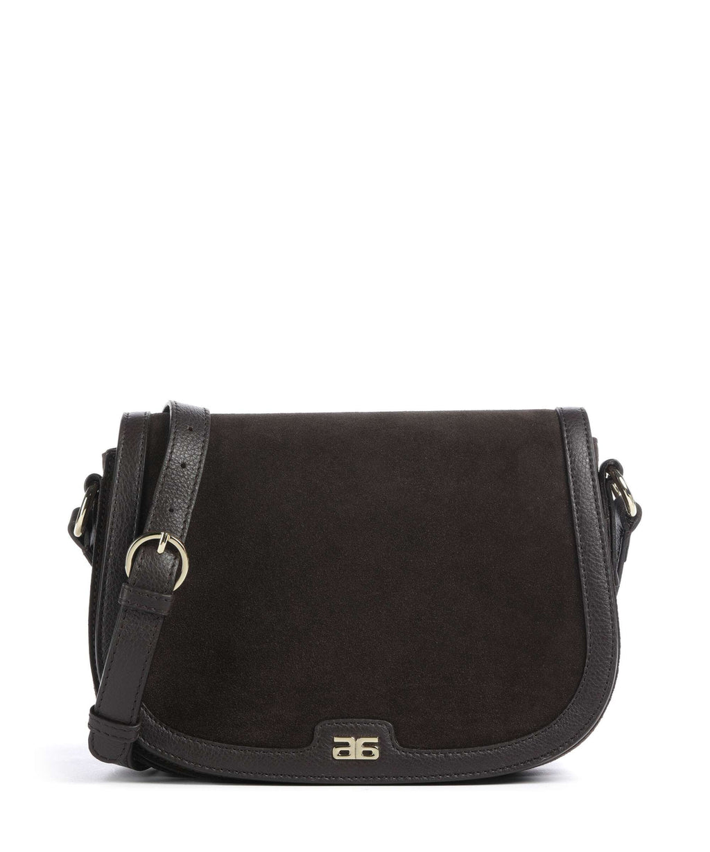 Abro Suede Rosalia Crossbody bag dark brown