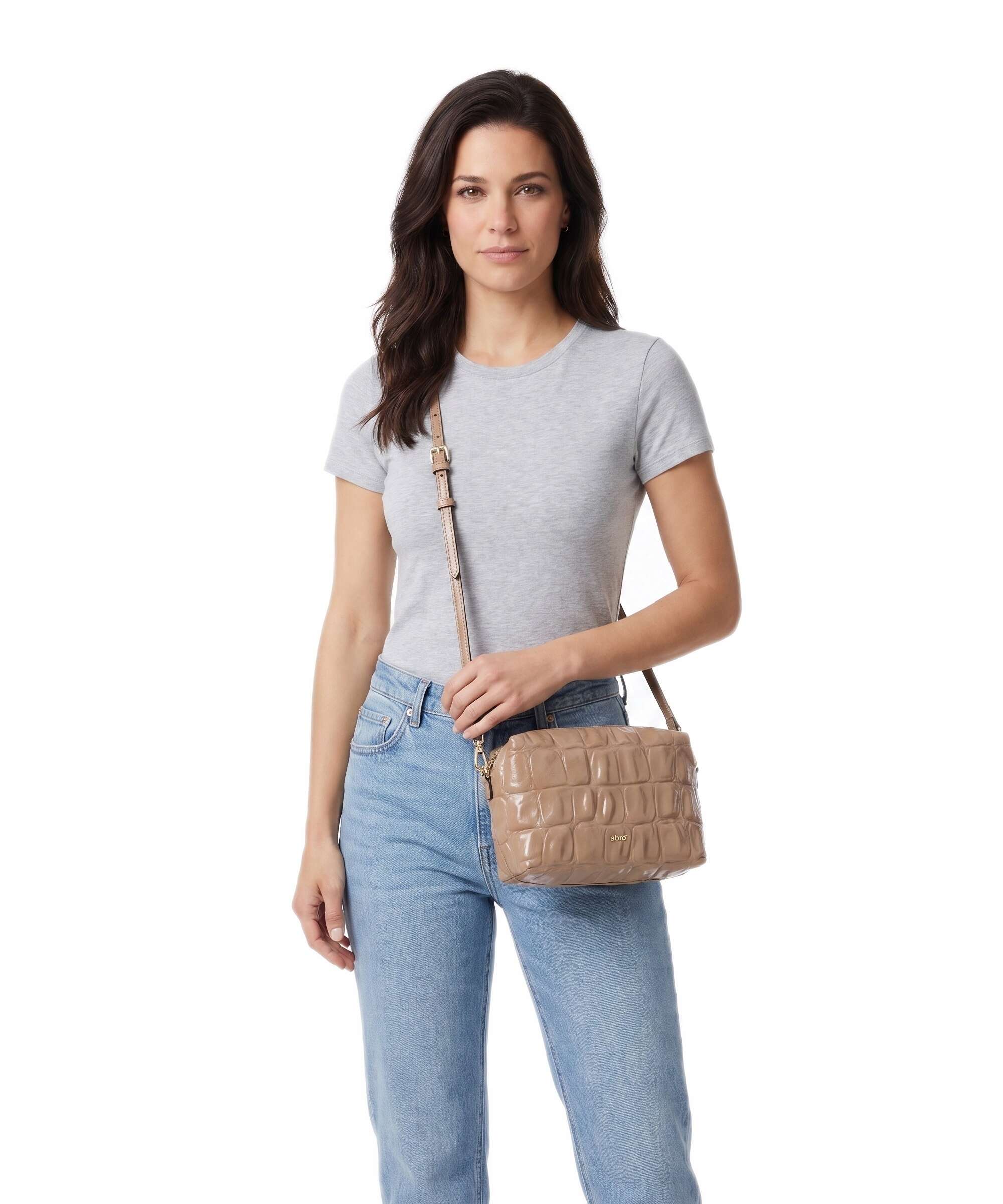 Abro Maxxi Cocco Kaia Crossbody bag cappuccino