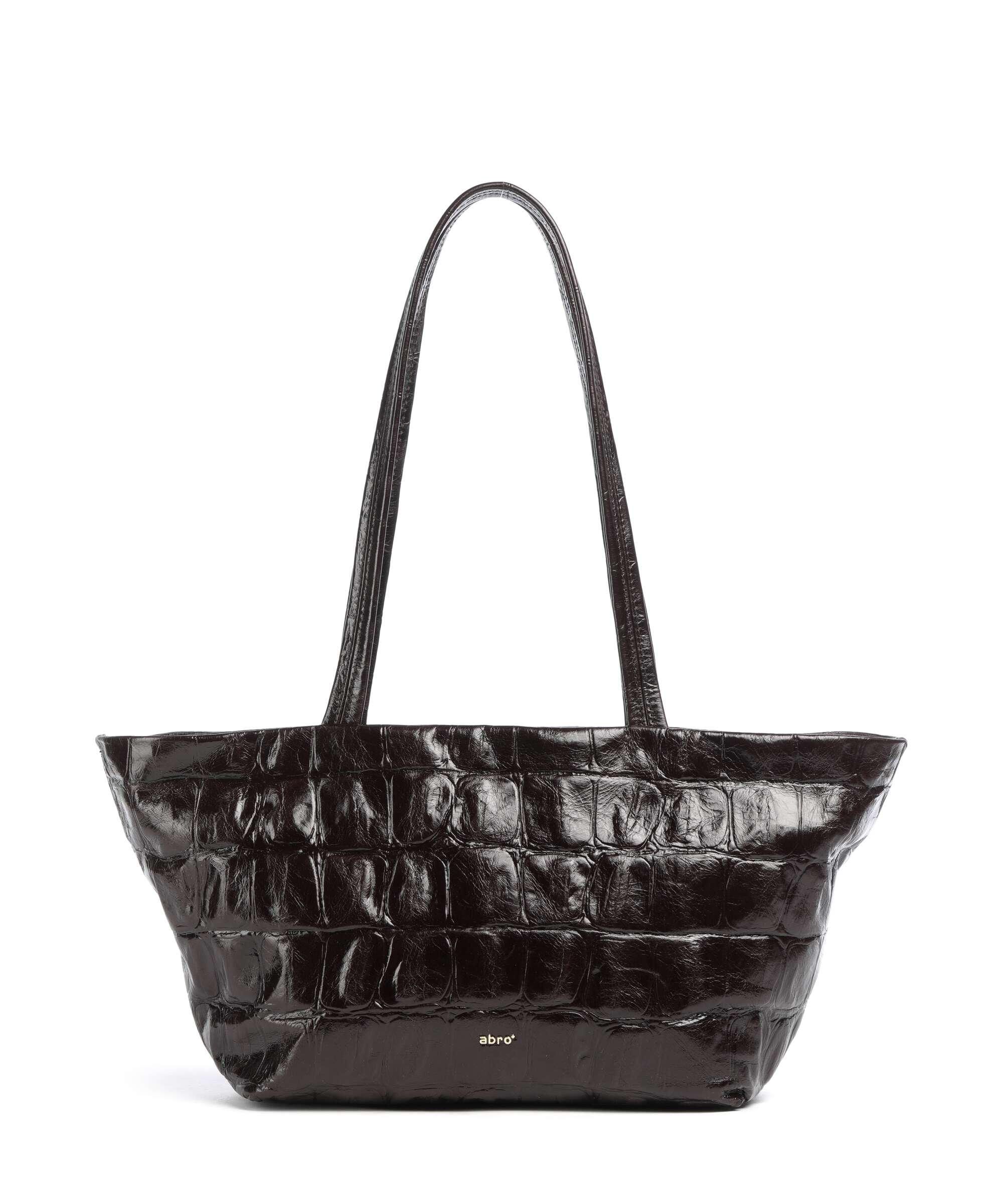 Abro Maxxi Cocco Alba Tote bag dark brown