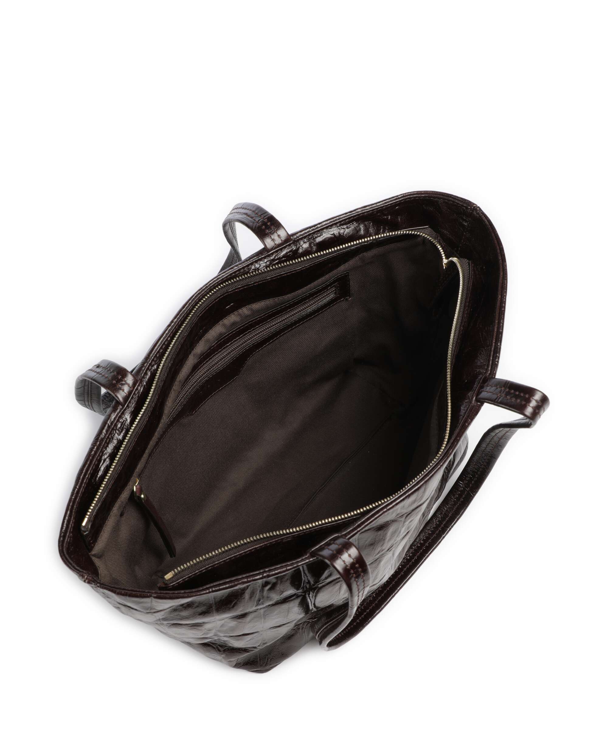 Abro Maxxi Cocco Alba Tote bag dark brown