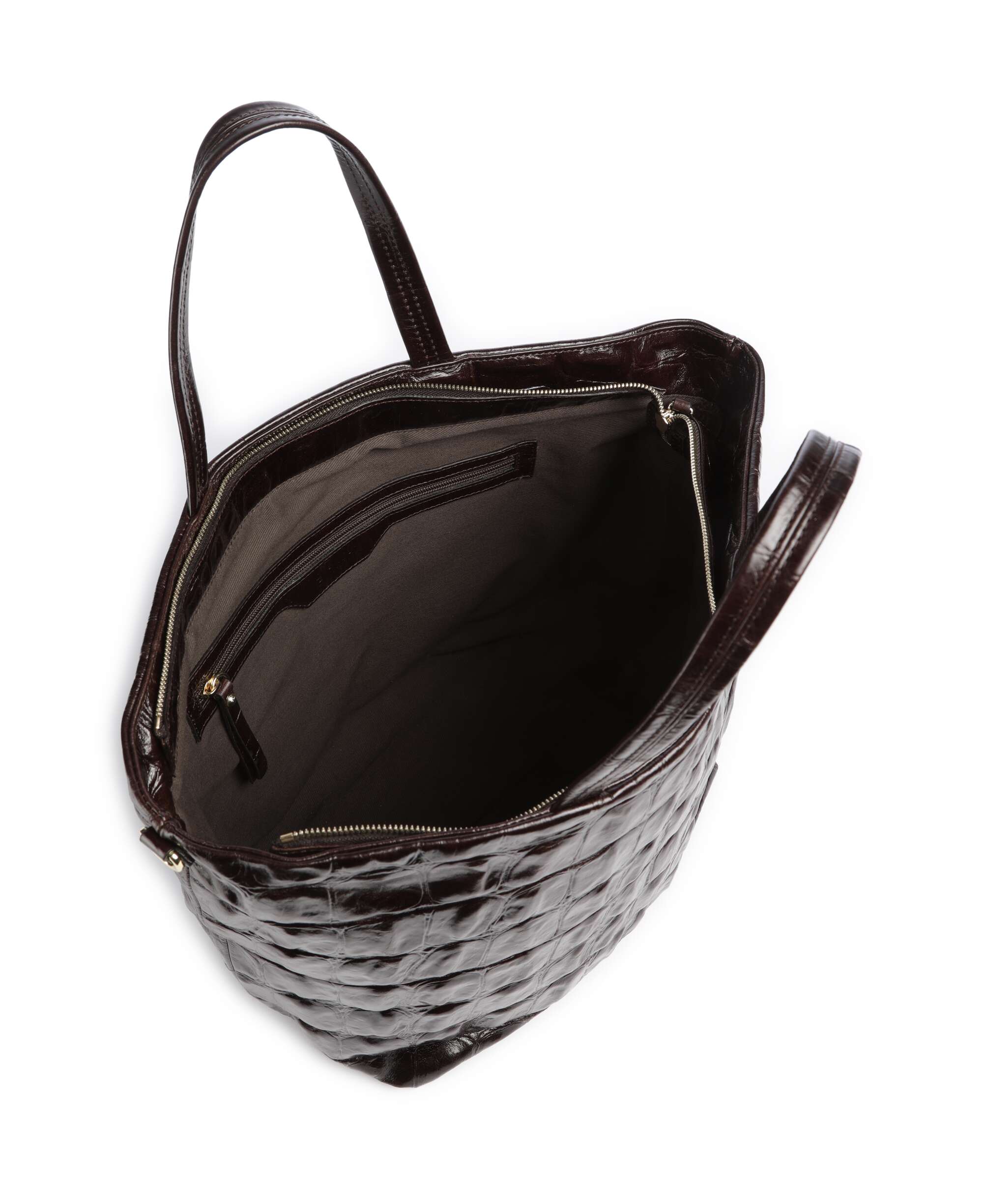 Abro Maxxi Cocco Alba Handbag dark brown