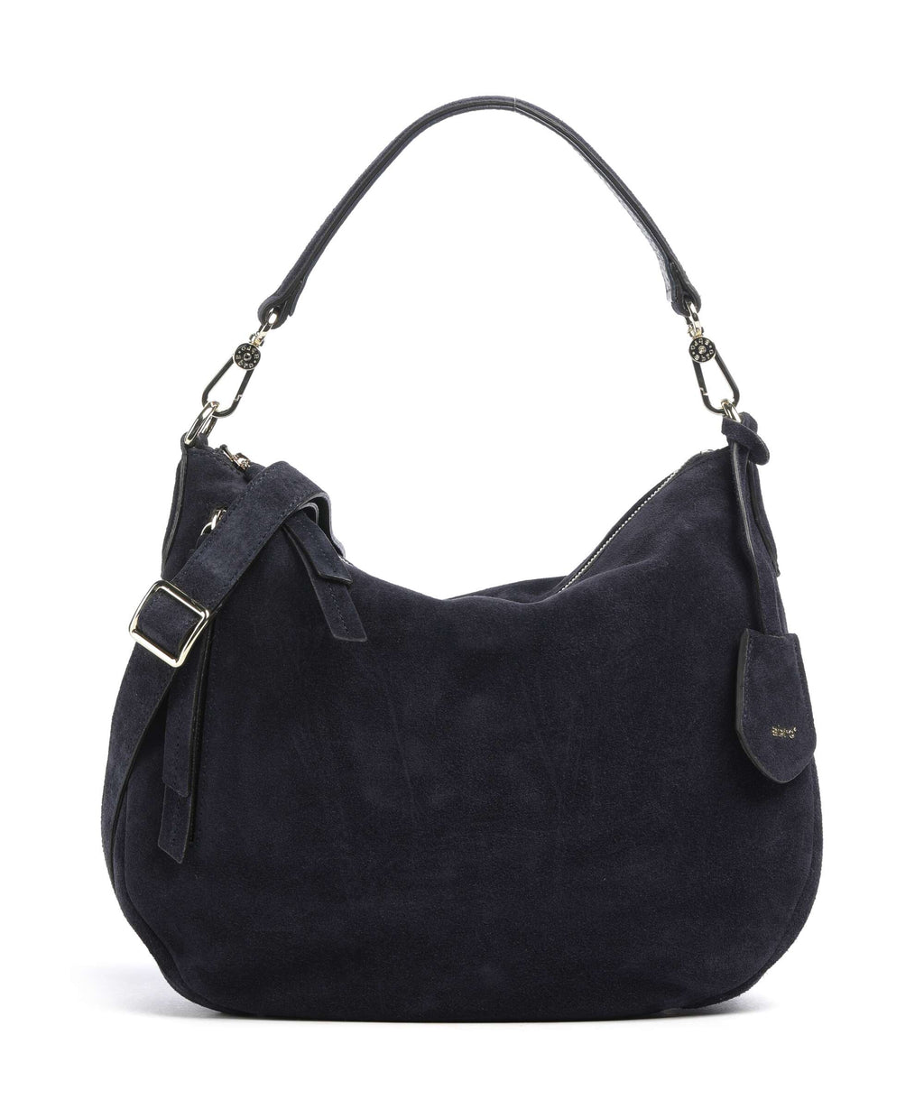 Abro Suede Juna Small Hobo bag navy