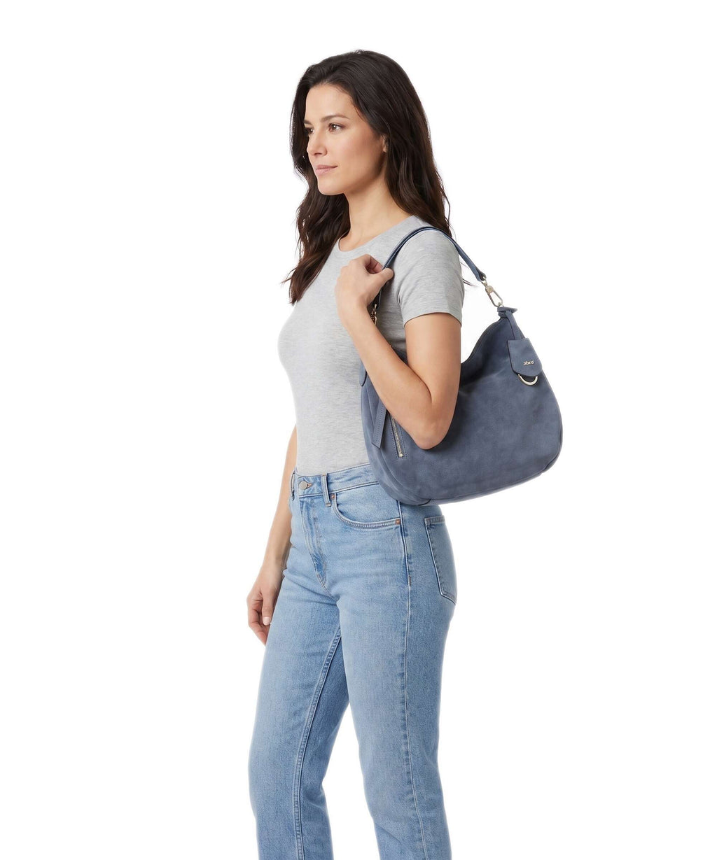 Abro Suede Juna Small Hobo bag jeans