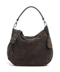 Abro Suede Juna Small Hobo bag dark brown