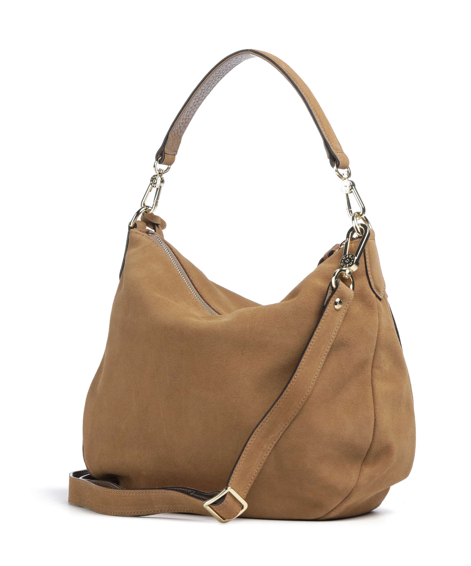 Abro Suede Juna Small Hobo bag cappuccino