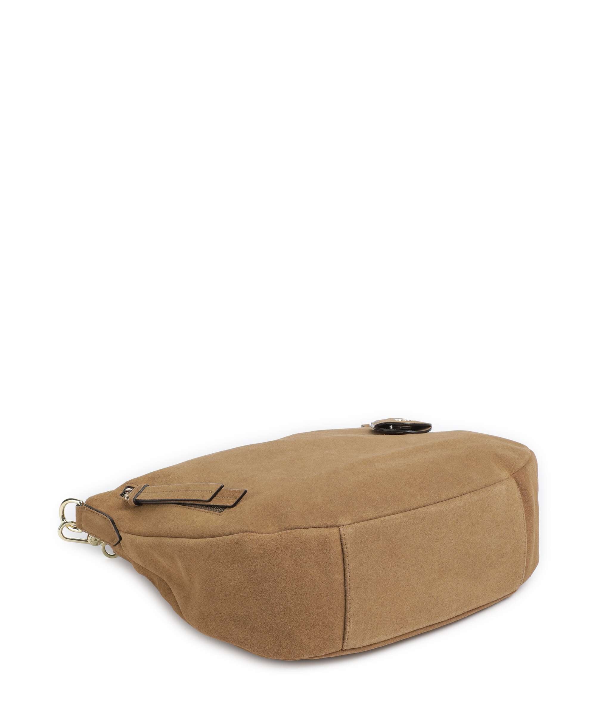 Abro Suede Juna Small Hobo bag cappuccino