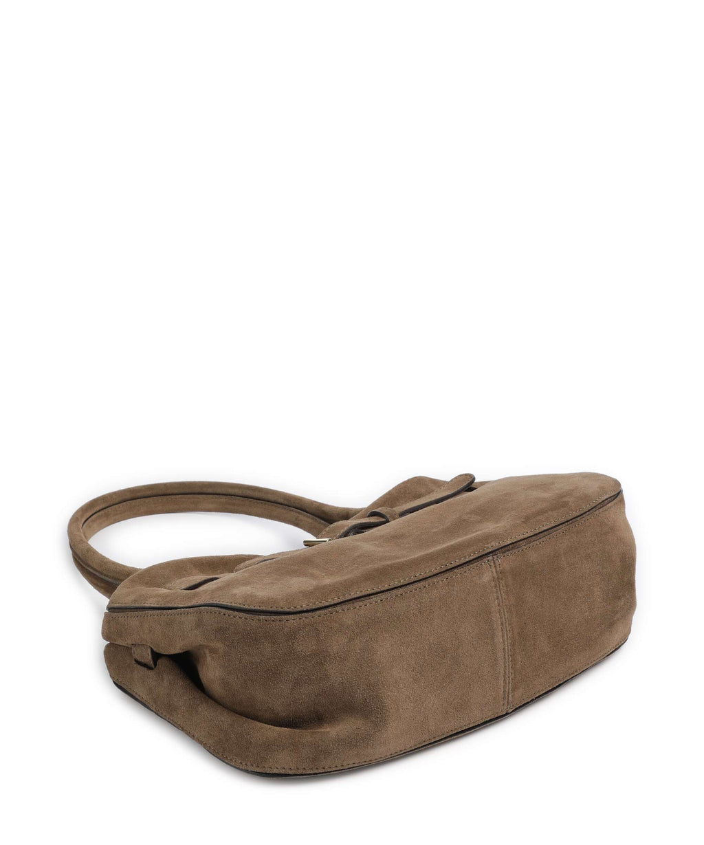 Abro Suede Jill Shoulder bag khaki