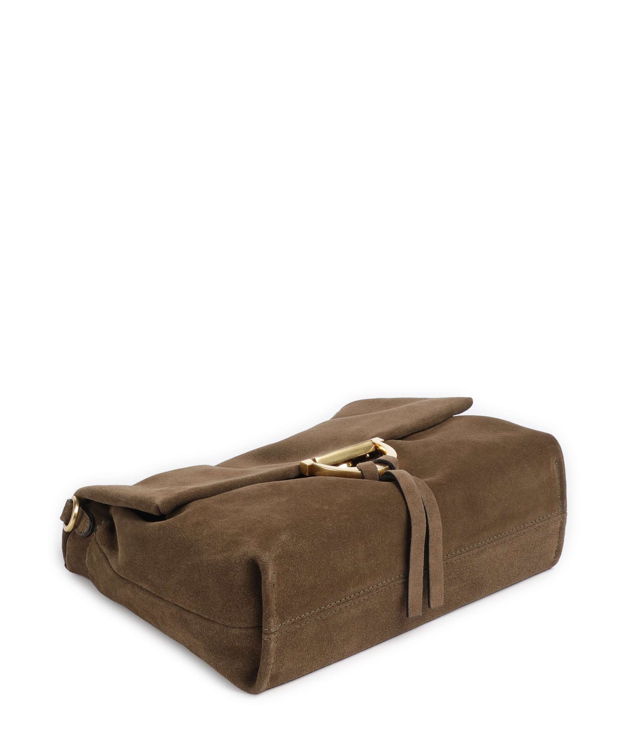 Abro Suede Temi Medium Shoulder bag khaki