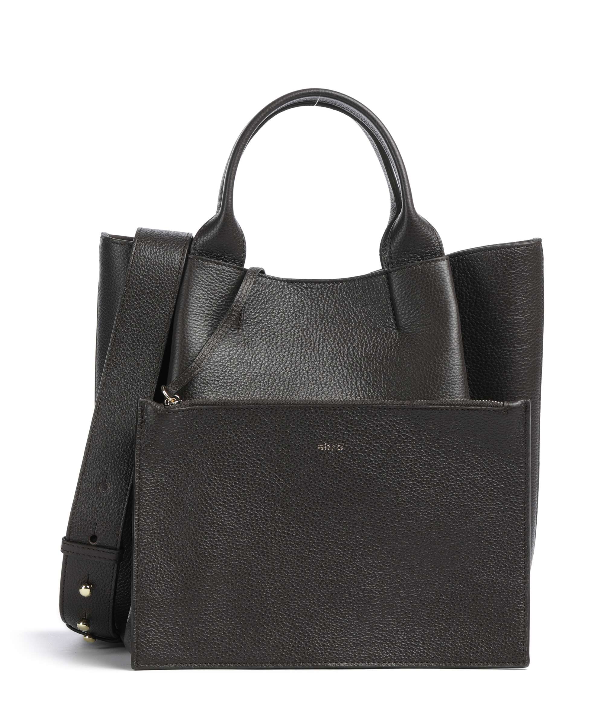 Abro Agave Essential Medium Handbag dark brown