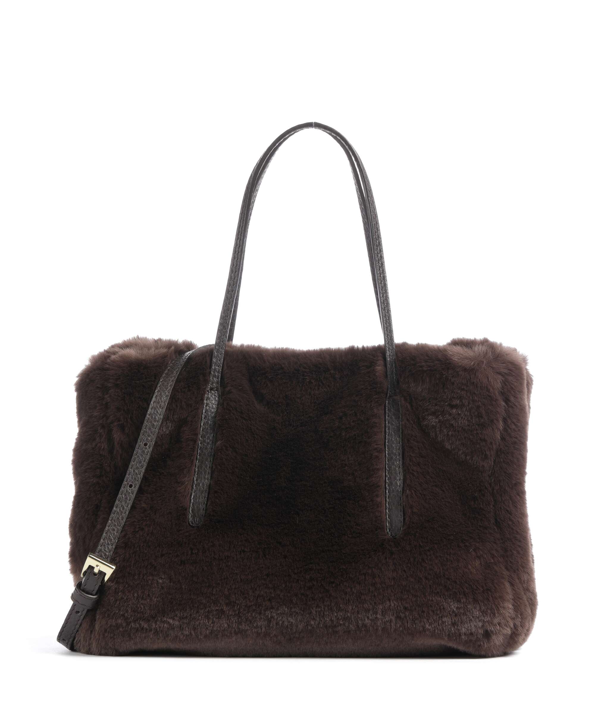 Abro Eco Fur Noelle Handbag dark brown