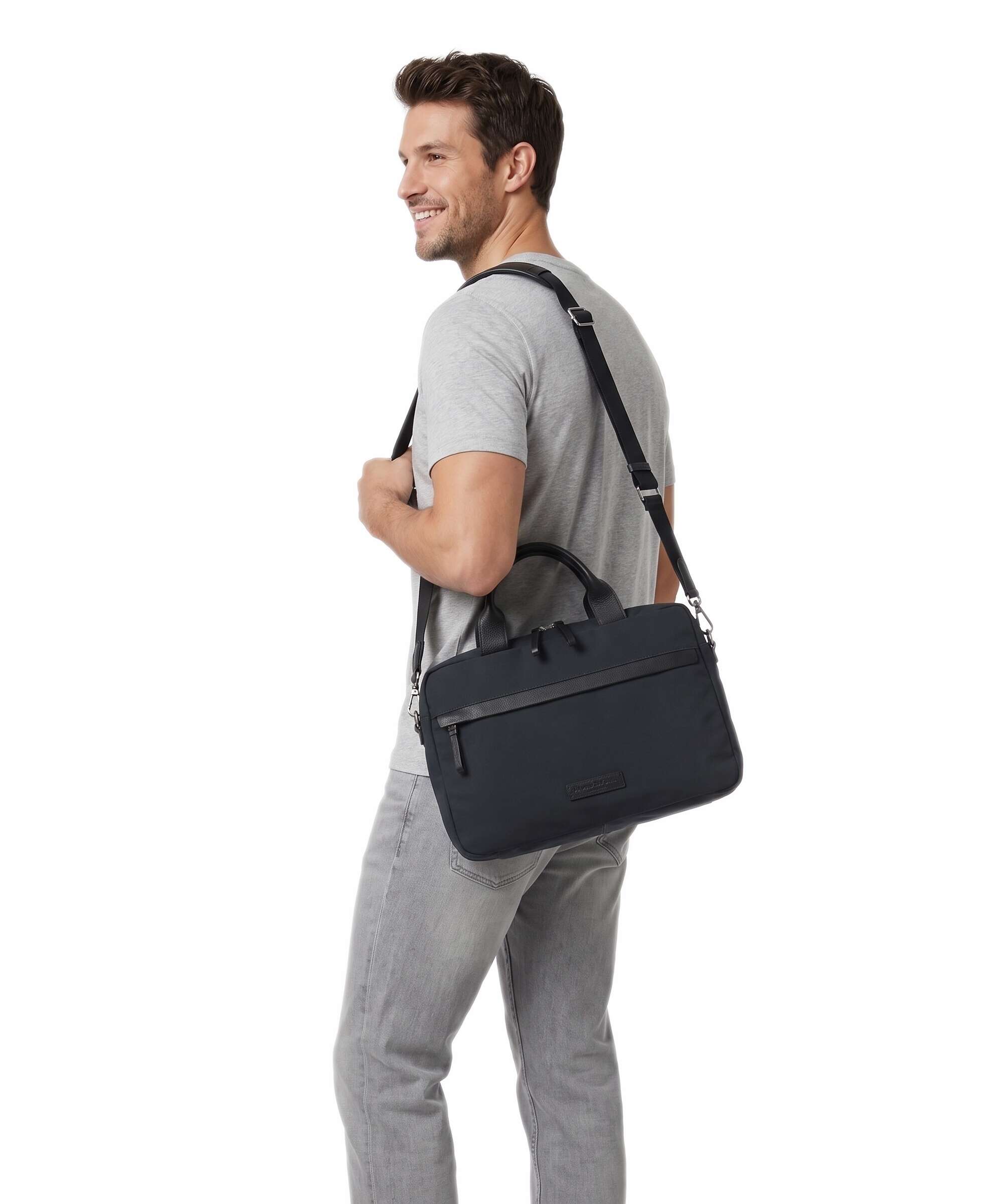 Marc O'Polo Maro M Briefcase 13″ polyester peppercorn grey