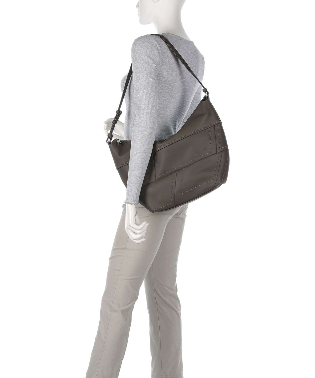 Liebeskind Edda Calf Optic M Hobo bag dark grigio