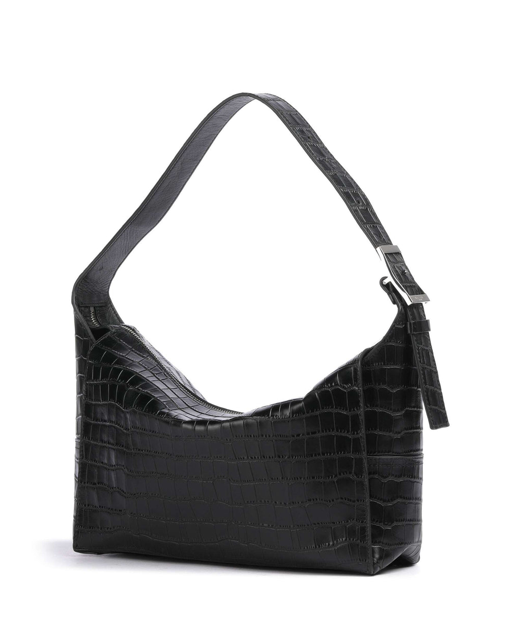 Liebeskind Lou 2 New Croco M Hobo bag black