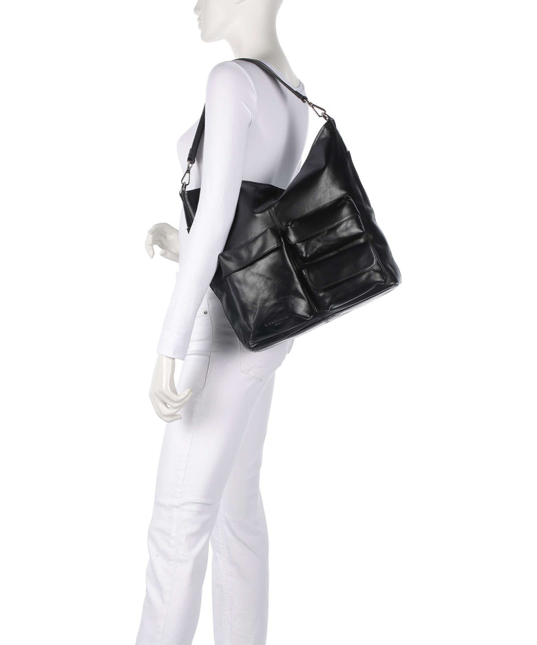 Liebeskind LK 204 Archive Lack Distressed Hobo bag black