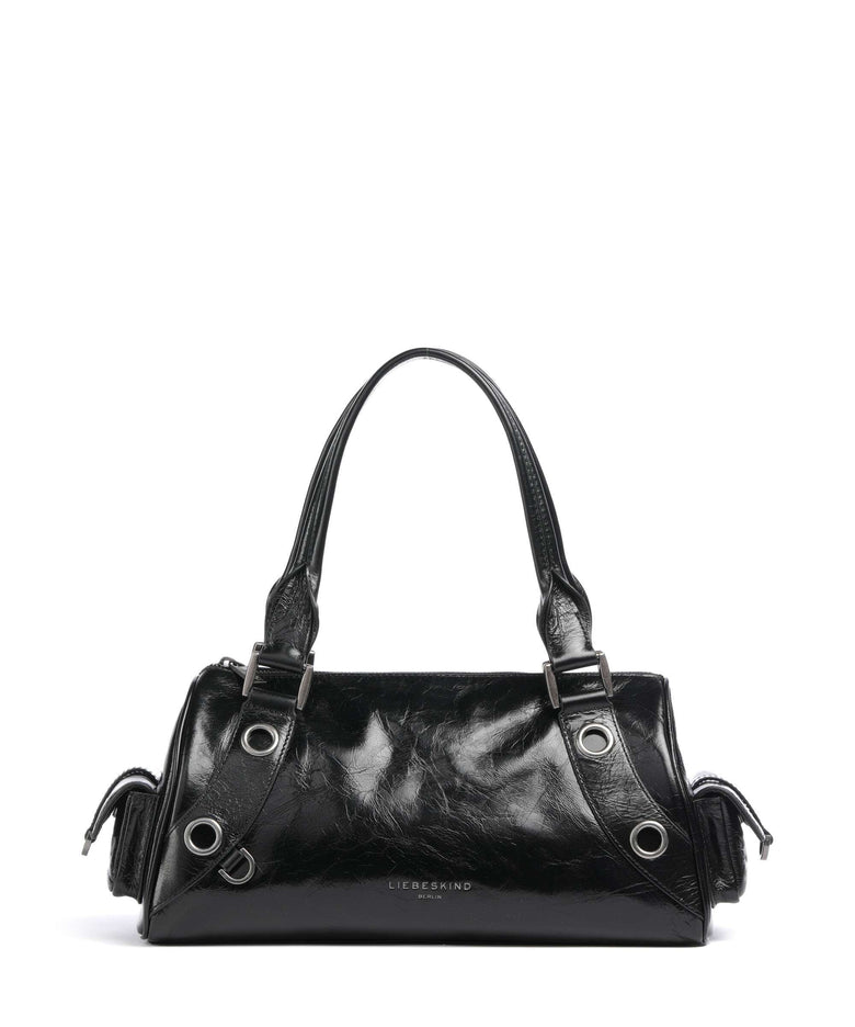 Liebeskind Nika Lack Distressed M Shoulder bag black