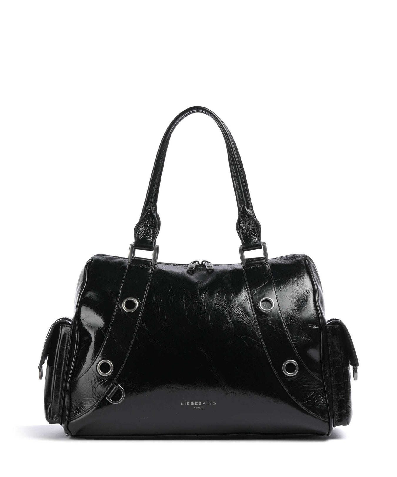 Liebeskind Nika Lack Distressed L Shoulder bag black