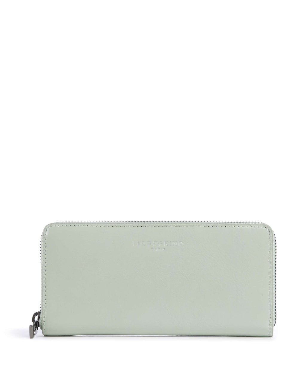 Liebeskind Sally Lack Distressed RFID Wallet sage