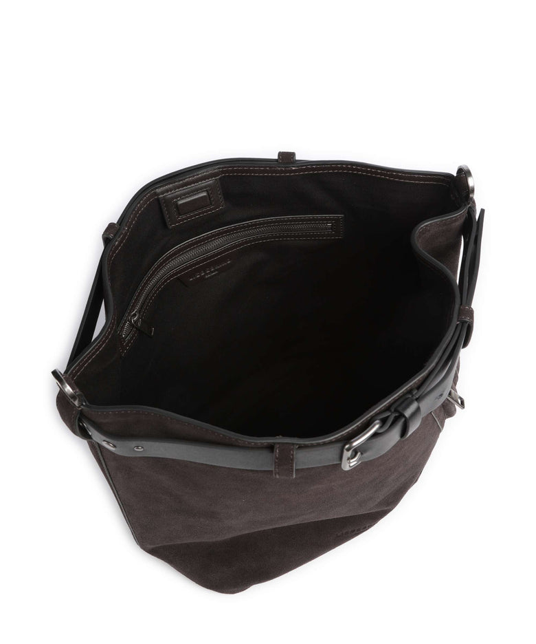 Liebeskind Zita Hydro Suede L Bucket bag deep soil