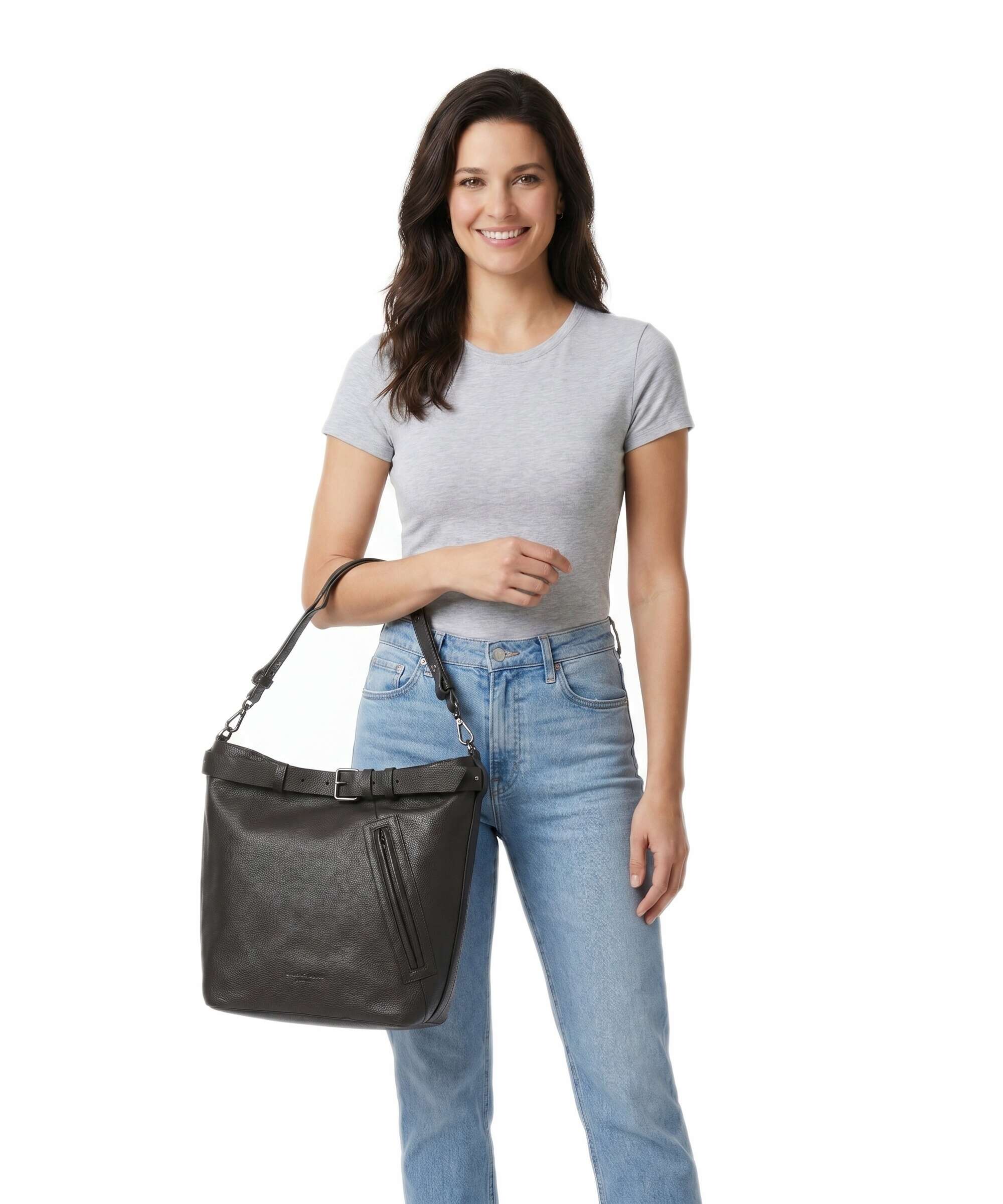 Liebeskind Zita Small Pebble L Bucket bag deep soil
