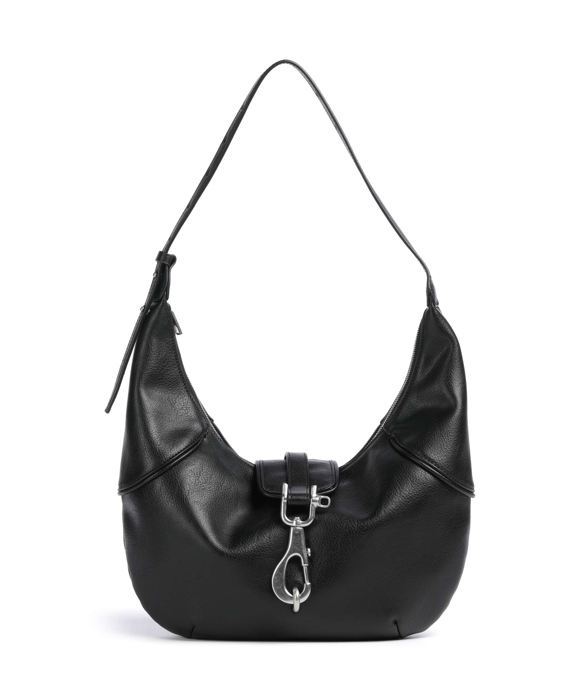 Liebeskind Ryker Cow Naturale M Hobo bag grained leather black