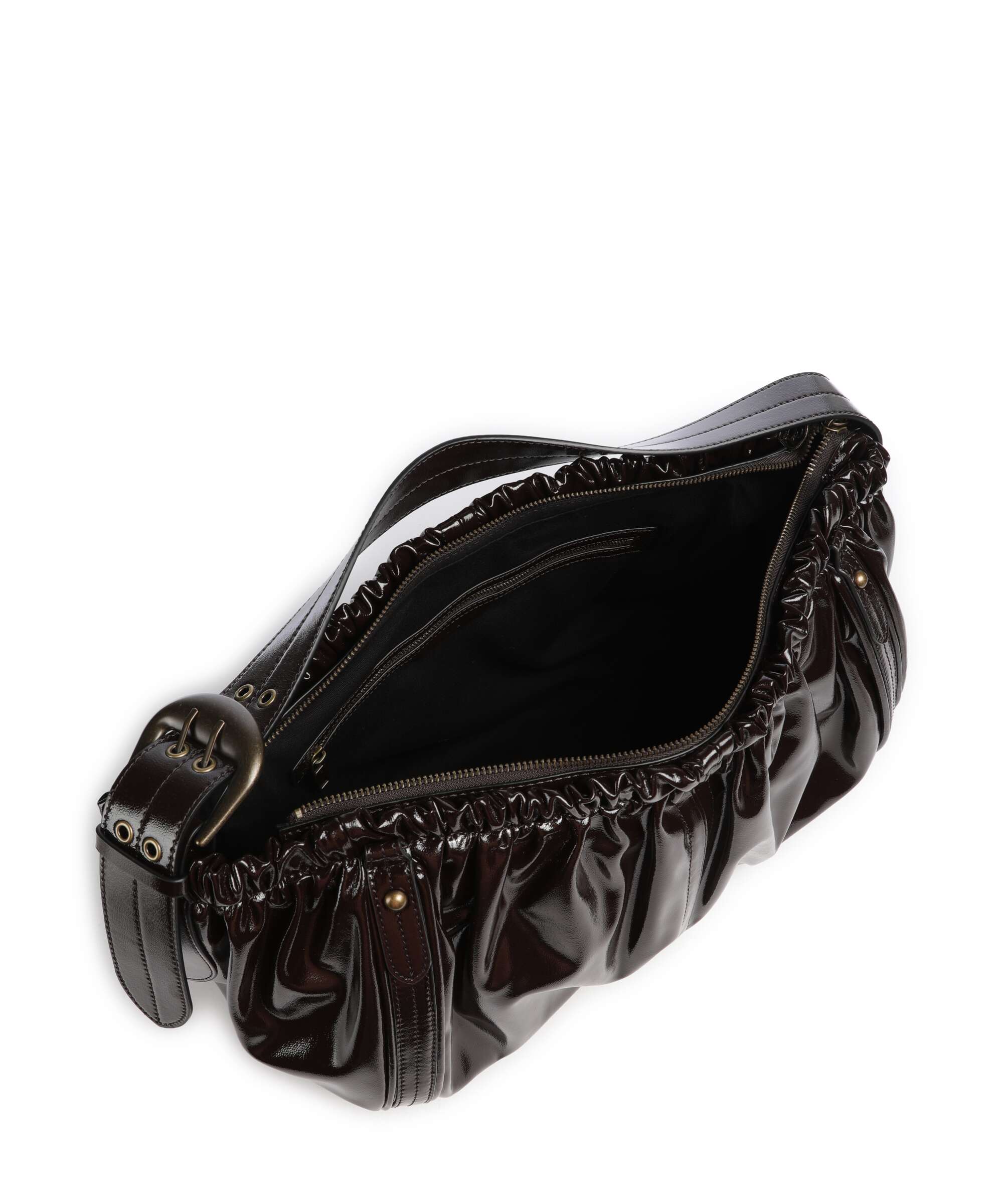 Liebeskind Faye Shiny L Hobo bag deep soil