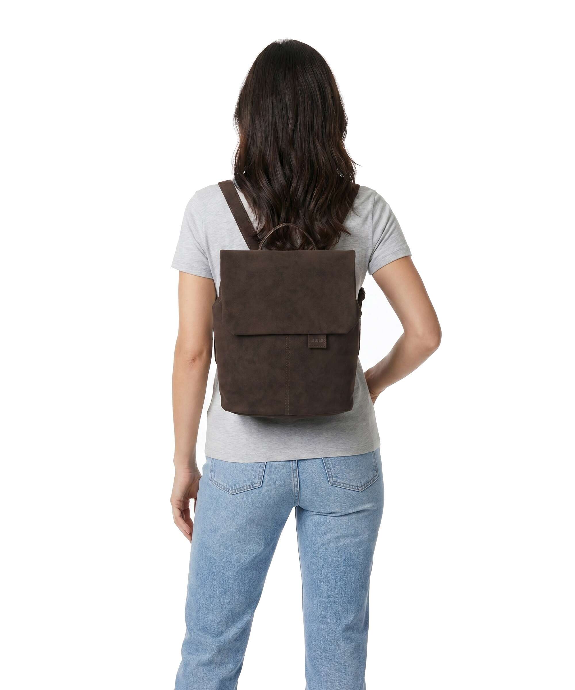 Zwei Mademoiselle.M MR8 Backpack cotton nubuk/espresso - MR8NESP