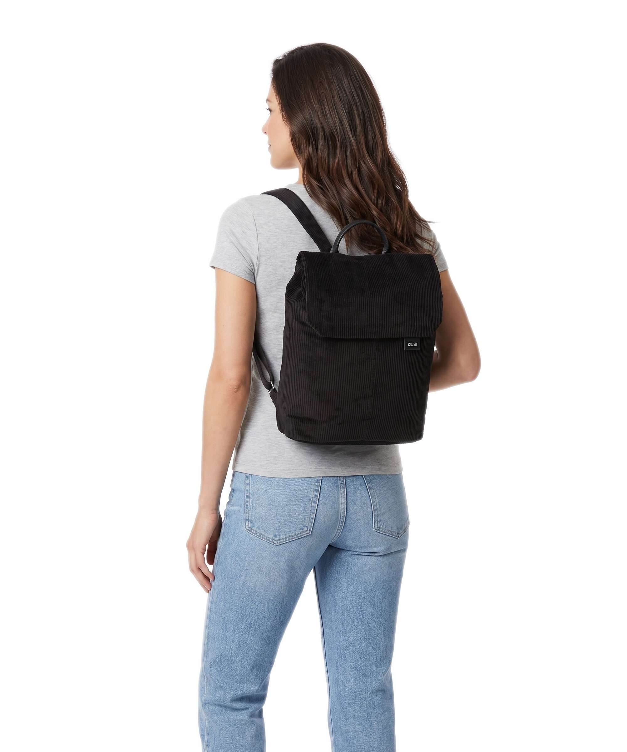 Zwei Mademoiselle.M MR13 Backpack cotton cord/espresso - MR13CESP
