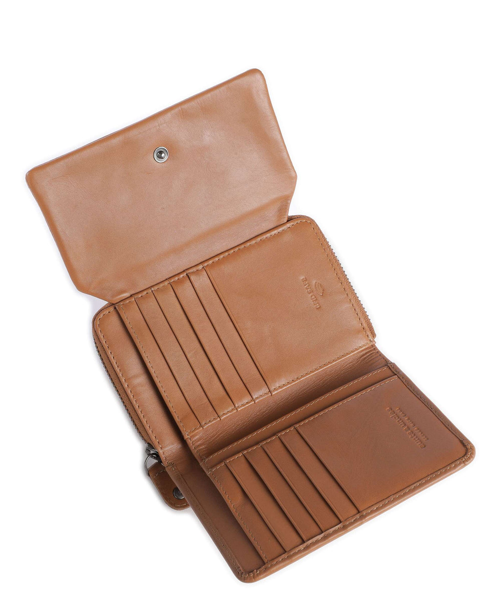 Aunts & Uncles Jamie's Orchard Dahlia Wallet cognac