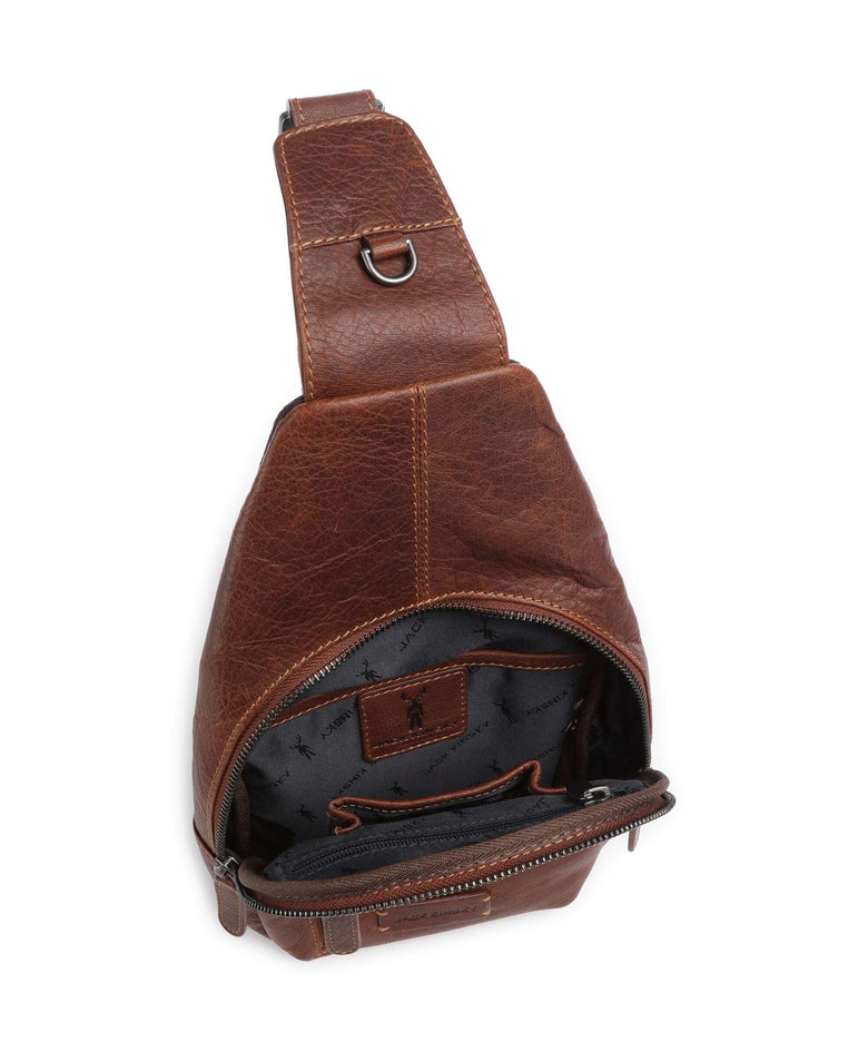 Jack Kinsky Porto 13 Sling bag cognac