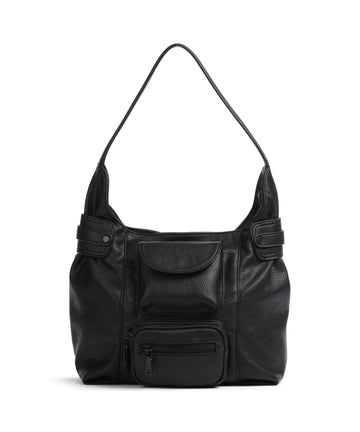 FredsBruder Deep Dark Hobo bag black