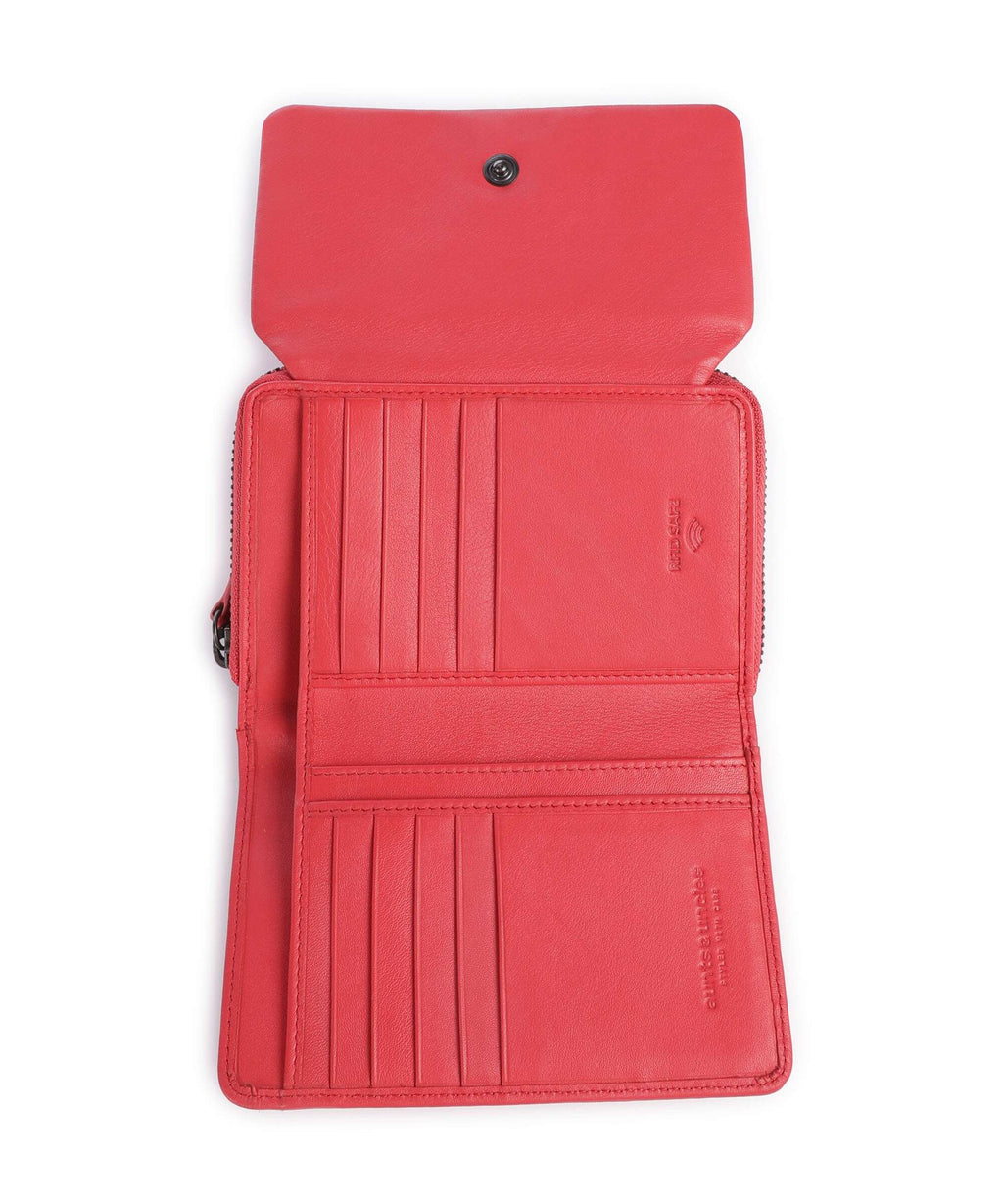 Aunts & Uncles Jamie's Orchard Dahlia Wallet coral
